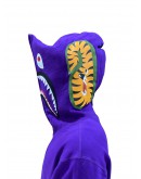 Bathing Ape X WGM Head Shark Purple Hoodie Full Zip