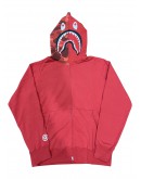 Bathing Ape X WGM Shark Red Hoodie Full Zip