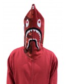 Bathing Ape X WGM Shark Red Hoodie Full Zip