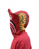 Bathing Ape X WGM Shark Red Hoodie Full Zip